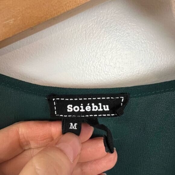 Soieblu Women’s Medium Dark Green Wrap Deep V Formal Dress Maxi Gown Bridesmaid - Picture 12 of 12